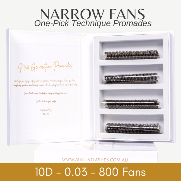 10D 0.03 Narrow Fans - Lashline - 800 Fans