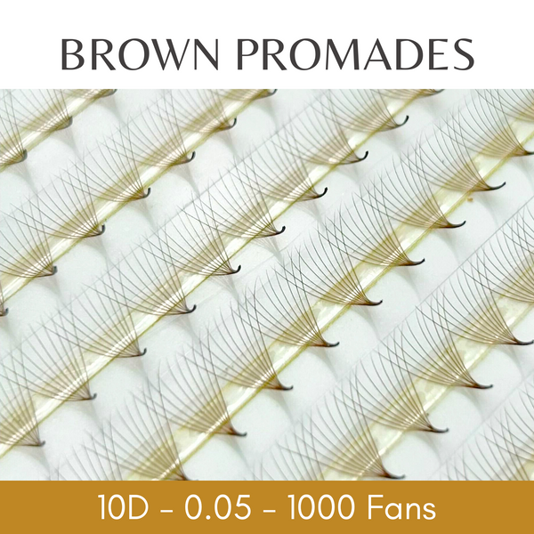 10D 0.05 BROWN Promade Fans - Megabox - 1000 Fans